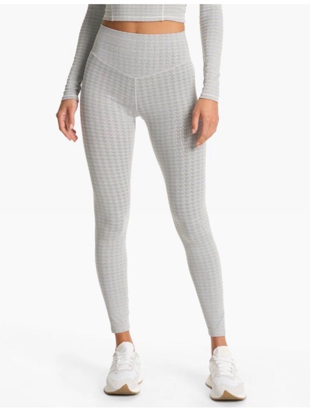 Vuori Houndstooth Textured Chilled Out Legging sz XL Gray Activewear Lounge